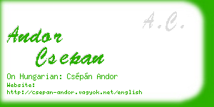 andor csepan business card